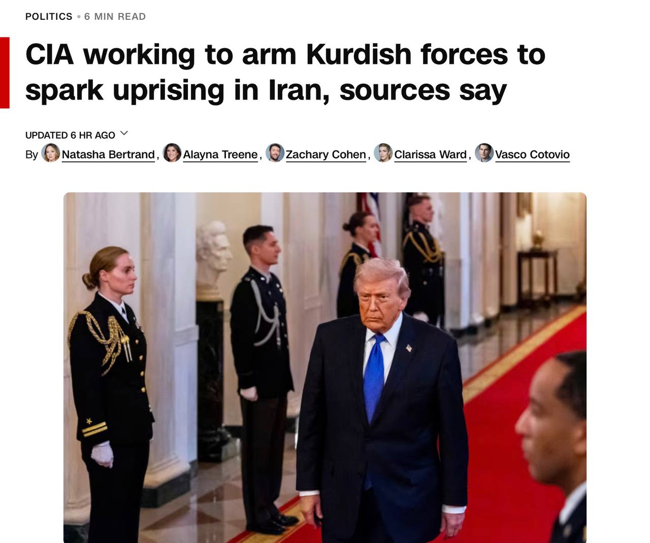 ЦРУ працює над озброєнням курдських сил з метою розпалювання народного повстання в Ірані, — CNN з посиланням на джерела.